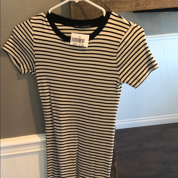 Brandy Melville Dresses & Skirts - Brandy Melville striped fitted dress⚡️🖤